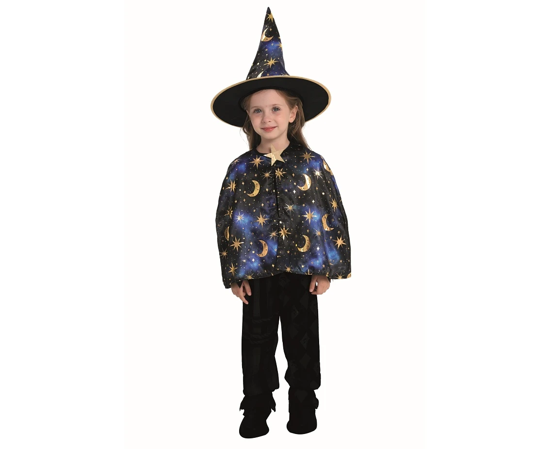 Role play set for kids Blue Wizard (cape, hat), size 92/104 cm